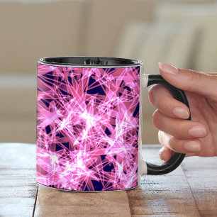 Taza Mug de arte de resumen rosado