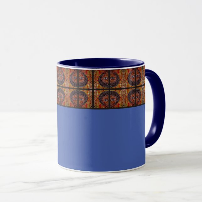 Taza Mug de arte etíope con acento azul Lavender (Anverso derecho)