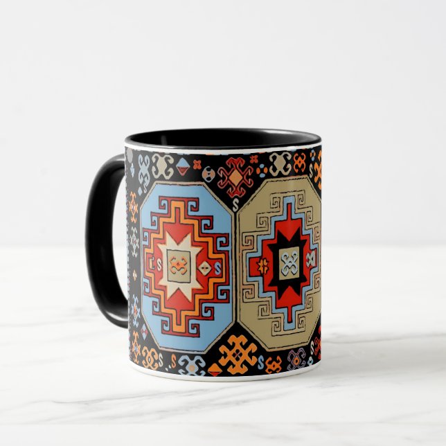 Taza Mug de arte folclórico armenio (Anverso izquierdo)