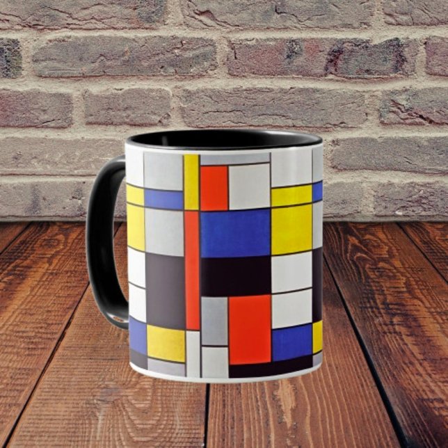 Taza Mug de arte moderno: Sip Mondrian composiciona a (Subido por el creador)