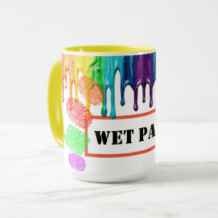 Taza Mug de artista de pintura húmeda