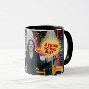 Taza Mug de autobuses escolares Kamala Harris