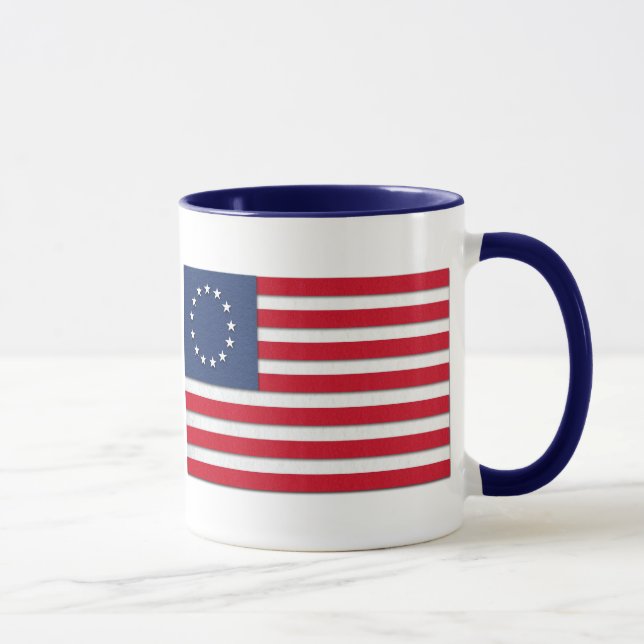 Taza Mug de bandera de "Betsy Ross" (Derecha)