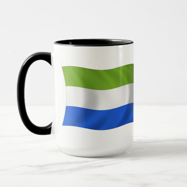 Taza Mug de bandera de Sierra Leona (Izquierda)