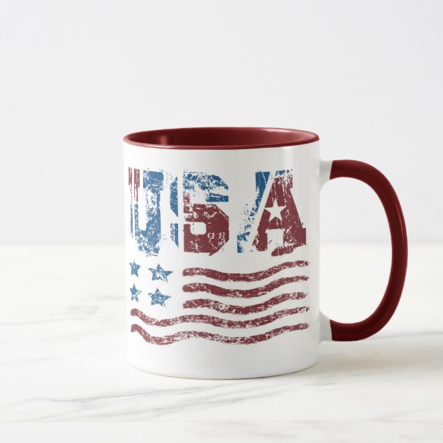 Taza Mug de bandera patriótica de EE.UU. (Derecha)