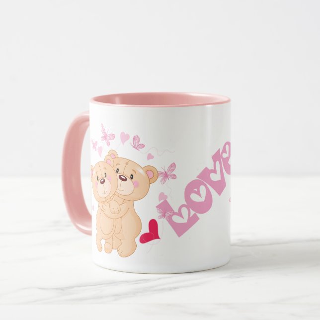 Taza Mug de Bears de amor lindo (Anverso izquierdo)