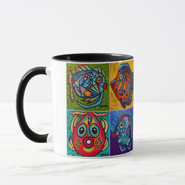 Taza Mug De Bebida De Pescado Funky (Izquierda)