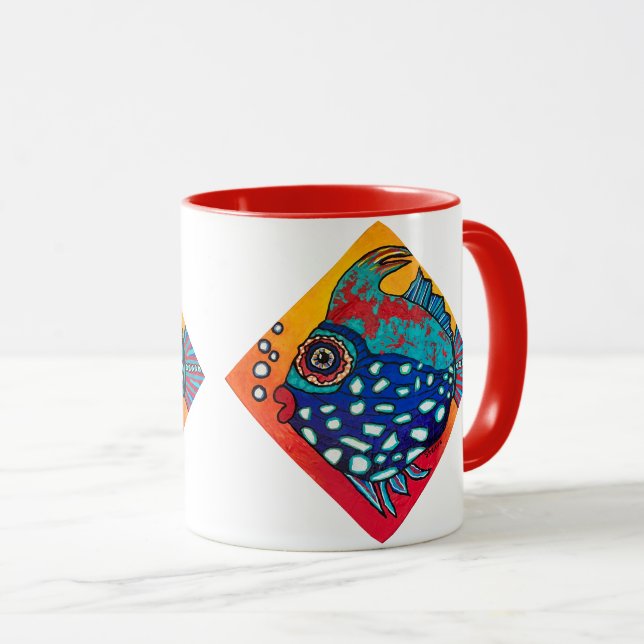 Taza Mug de bebida "roja" (Anverso derecho)