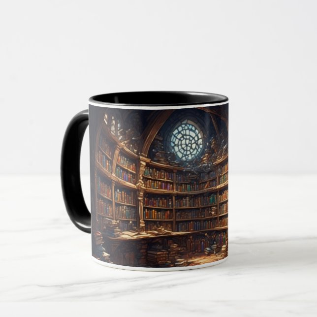 Taza Mug de biblioteca encantada - Amantes de libros có (Anverso izquierdo)