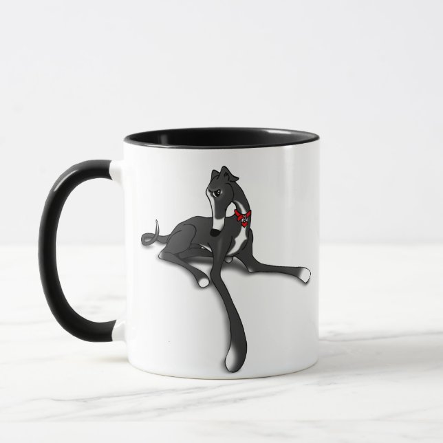 Taza Mug de Black Tux Greyhound (Izquierda)