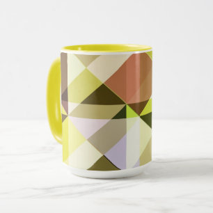 Taza Mug de bloques de color en cal de oro y amarillo
