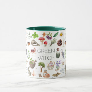 Taza Mug de bruja verde