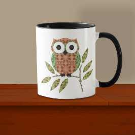 Taza Mug de búho cúbico