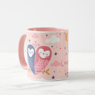 Taza Mug. de búhos cutas