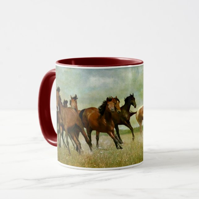 Taza Mug. de caballos salvajes (Anverso izquierdo)