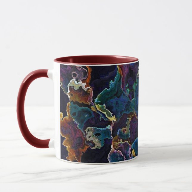 Taza Mug. de café con manchas de petróleo (Izquierda)