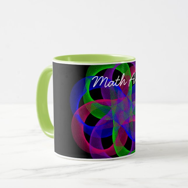 Taza Mug de café de arte geométrico de doble bucle (Anverso izquierdo)