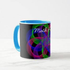 Taza Mug de café de arte geométrico de doble bucle