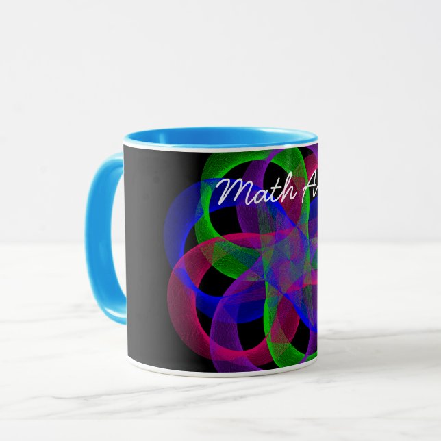 Taza Mug de café de arte geométrico de doble bucle (Anverso izquierdo)