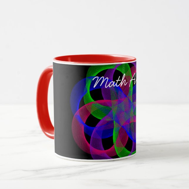 Taza Mug de café de arte geométrico de doble bucle (Anverso izquierdo)