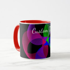 Taza Mug de café de fusión geométrica multicolor