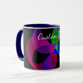 Taza Mug de café de fusión geométrica multicolor
