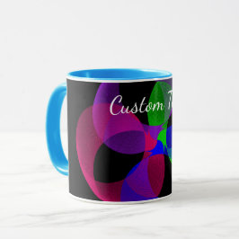 Taza Mug de café de fusión geométrica multicolor