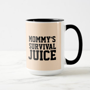TAZA MUG DE CAFÉ DE JUGO SOBREVIVAL DE DAD MOMMY