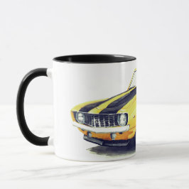 Taza Mug de Camaro Amarillo 1969