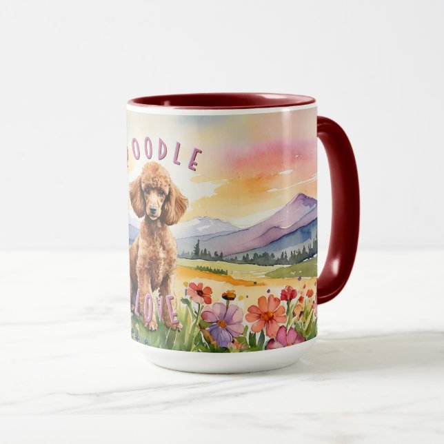 Taza Mug de cangrejo marrón, amanecer de granja de Pers (Anverso derecho)