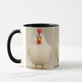 Taza Mug de cara de pollo impactado