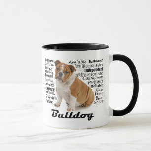 Taza Mug. de características de bulldog