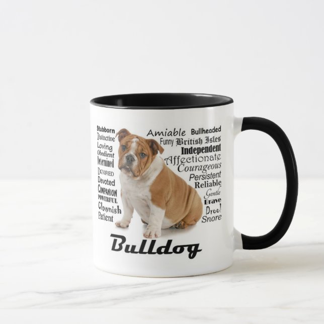 Taza Mug. de características de bulldog (Derecha)