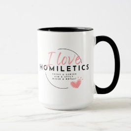 Taza Mug de cerámica de corazón homilético
