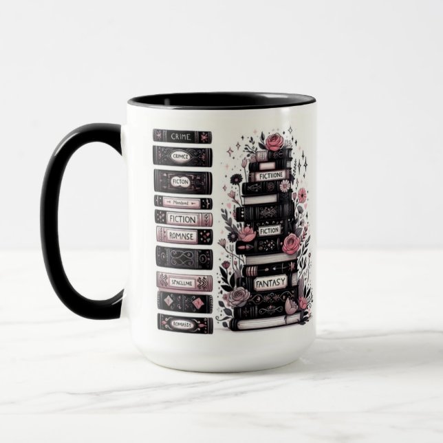 Taza Mug de cerámica para amantes de la literatura, rom (Izquierda)