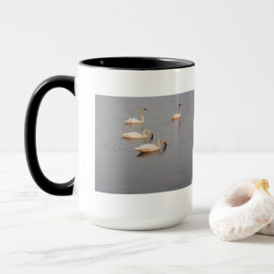 Taza Mug de cisnes blancos