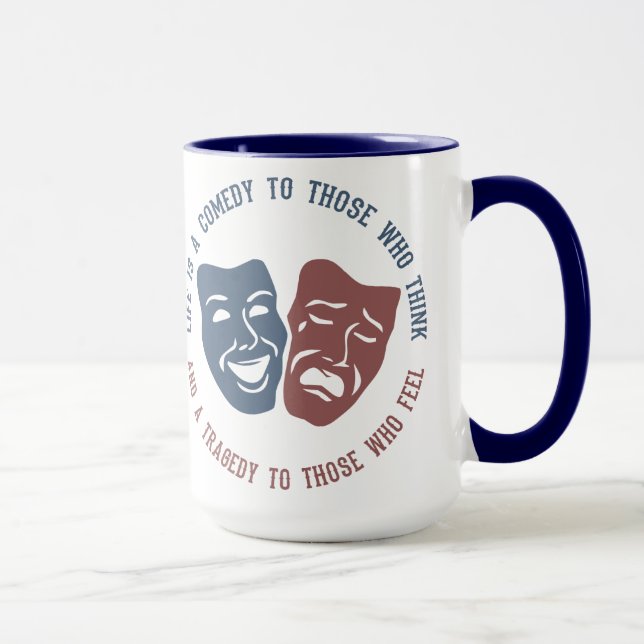 Taza Mug de cita LIFE - elegir estilo y color (Derecha)