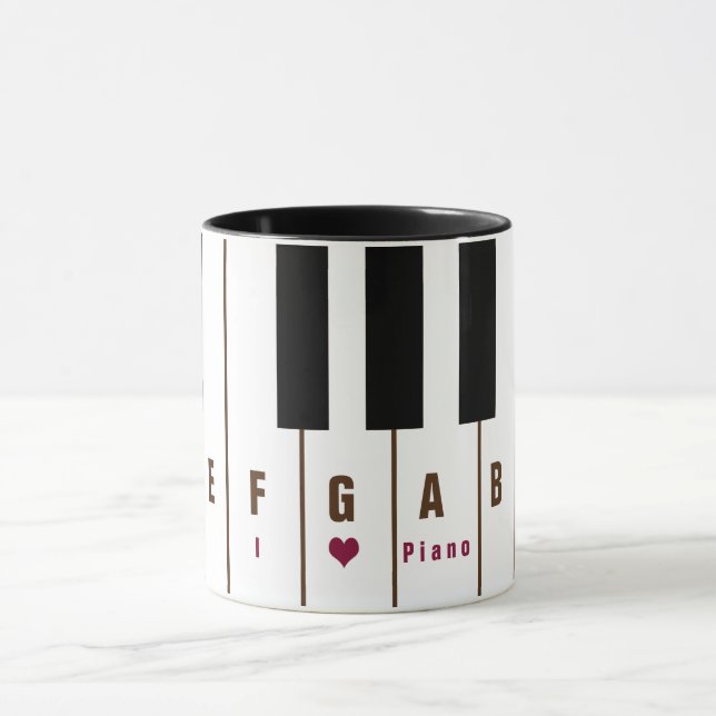 Taza Mug. de claves de piano (Centro)