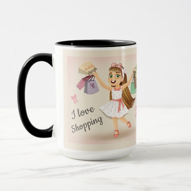 Taza Mug de Cleo's "I love Shopping" (Izquierda)