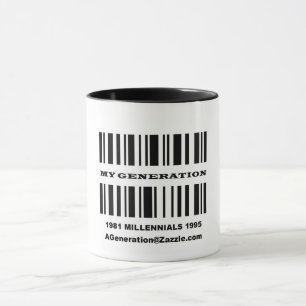 Taza Mug. de CÓDIGO DE BARRA DE generación Y