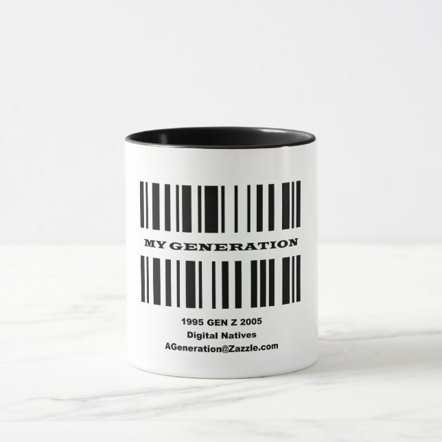 Taza Mug. de CÓDIGO DE BARRA DE Generación Z (Centro)