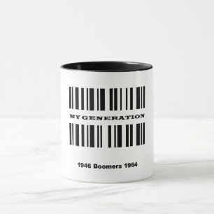 Taza Mug de código de barras Boomer