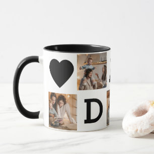 Taza Mug de collage de fotos - 5Fotos Día perfecto pa