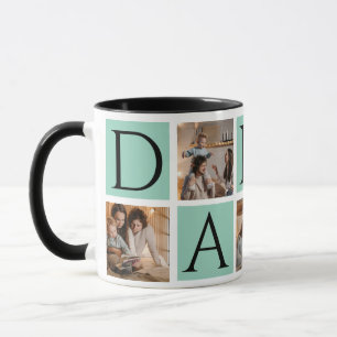 Taza Mug de collage de fotos - 5Fotos   Día perfecto pa