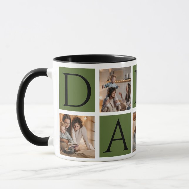 Taza Mug de collage de fotos - 5Fotos | Día perfecto pa (Izquierda)