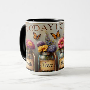 Taza Mug De Color Cerámico, Hoy Elijo...