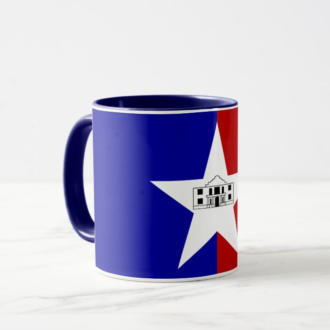 Taza Mug de Combo con bandera de San Antonio (Anverso izquierdo)