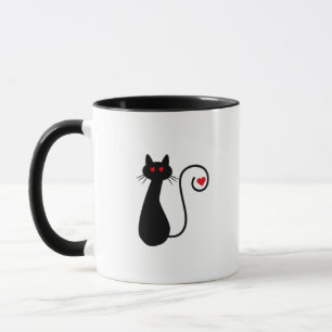 Taza Mug de corazón de gato