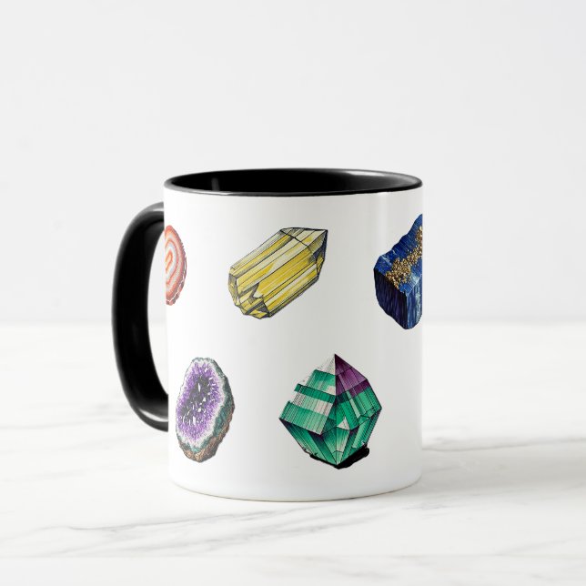 Taza Mug de cristal mineral - Gemstone natural vibrante (Anverso izquierdo)