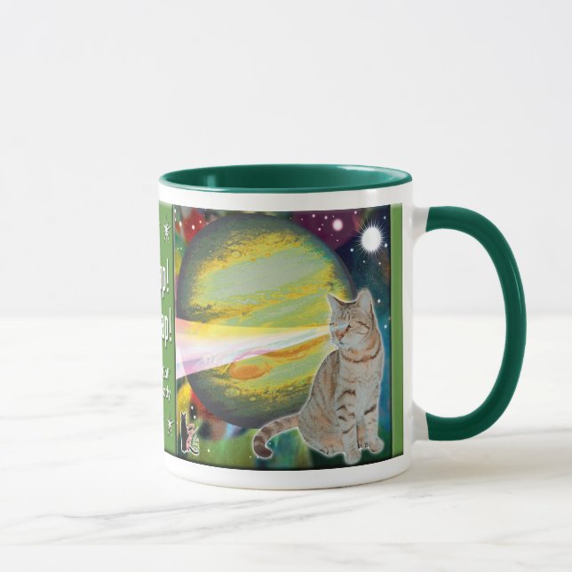 Taza Mug de cuerpo de láser-gato (Derecha)